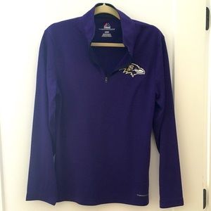 Raven’s Men’s Quarter Zipper Pullover (Small)